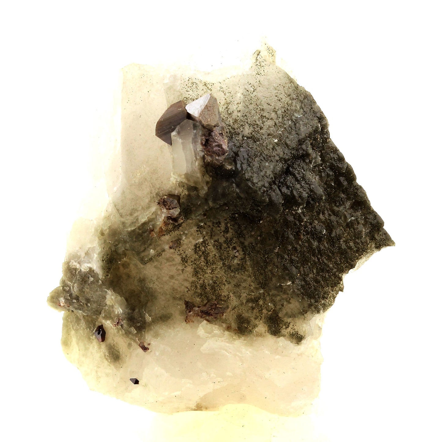Anatase + Quartz + Chlorite. 288.0 carats. Les Rousses, Vaujany, Isère, France