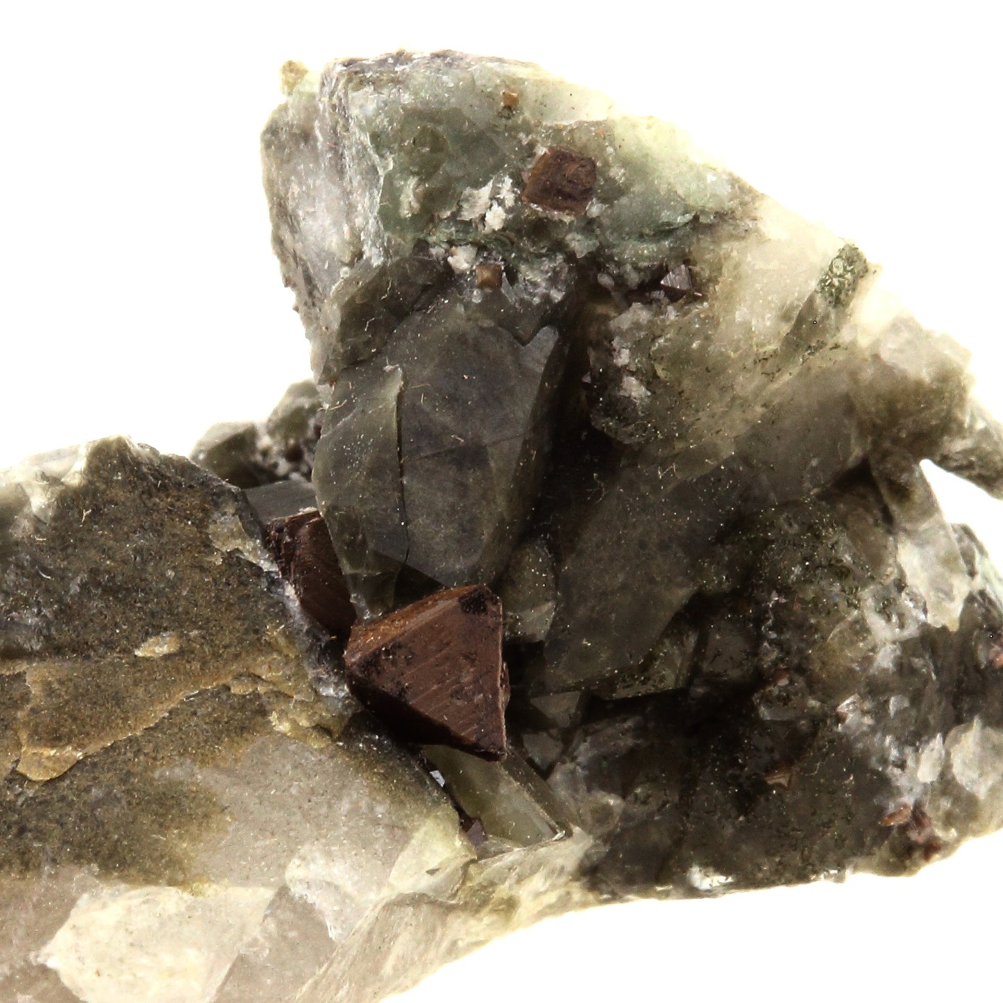 Anatase + Quartz + Chlorite. 129.0 carats. Les Rousses, Vaujany, Isère, France