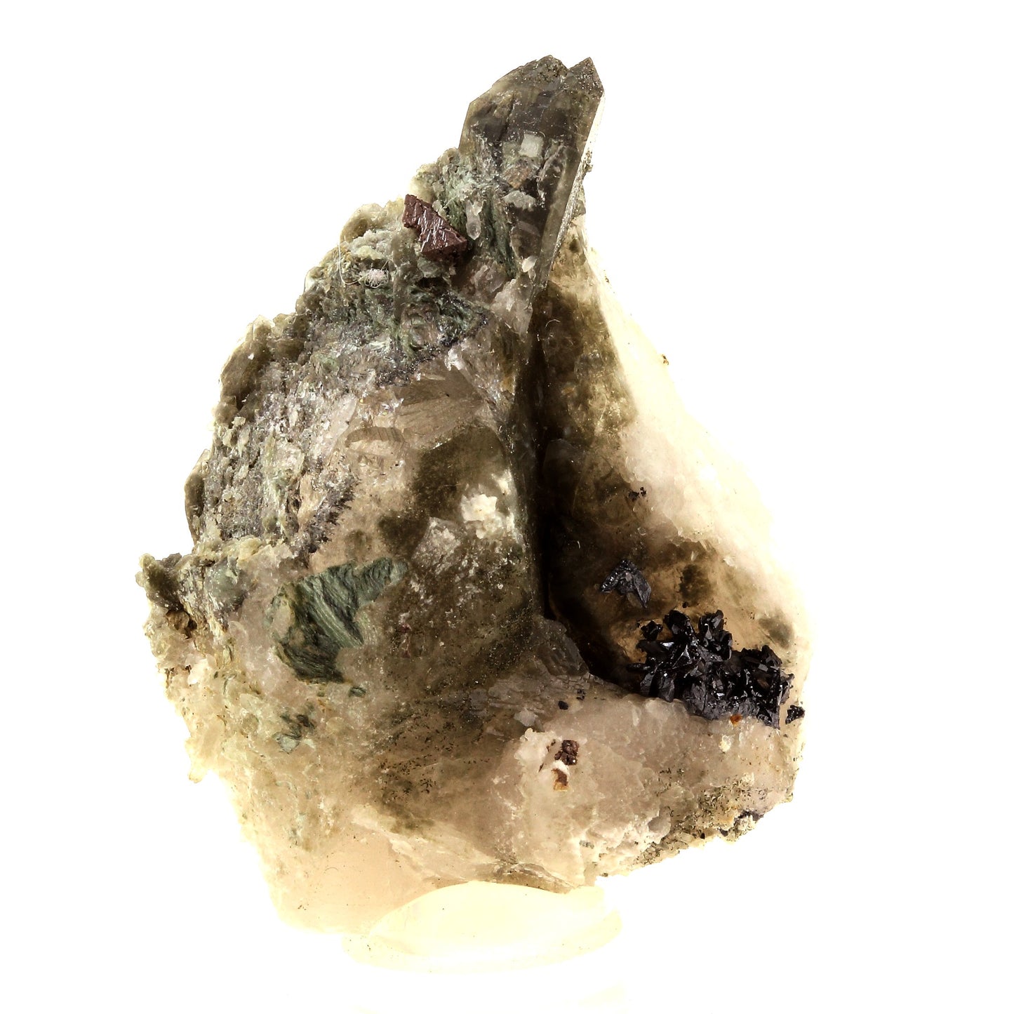 Anatase + Quartz + Chlorite. 142.0 carats. Les Rousses, Vaujany, Isère, France