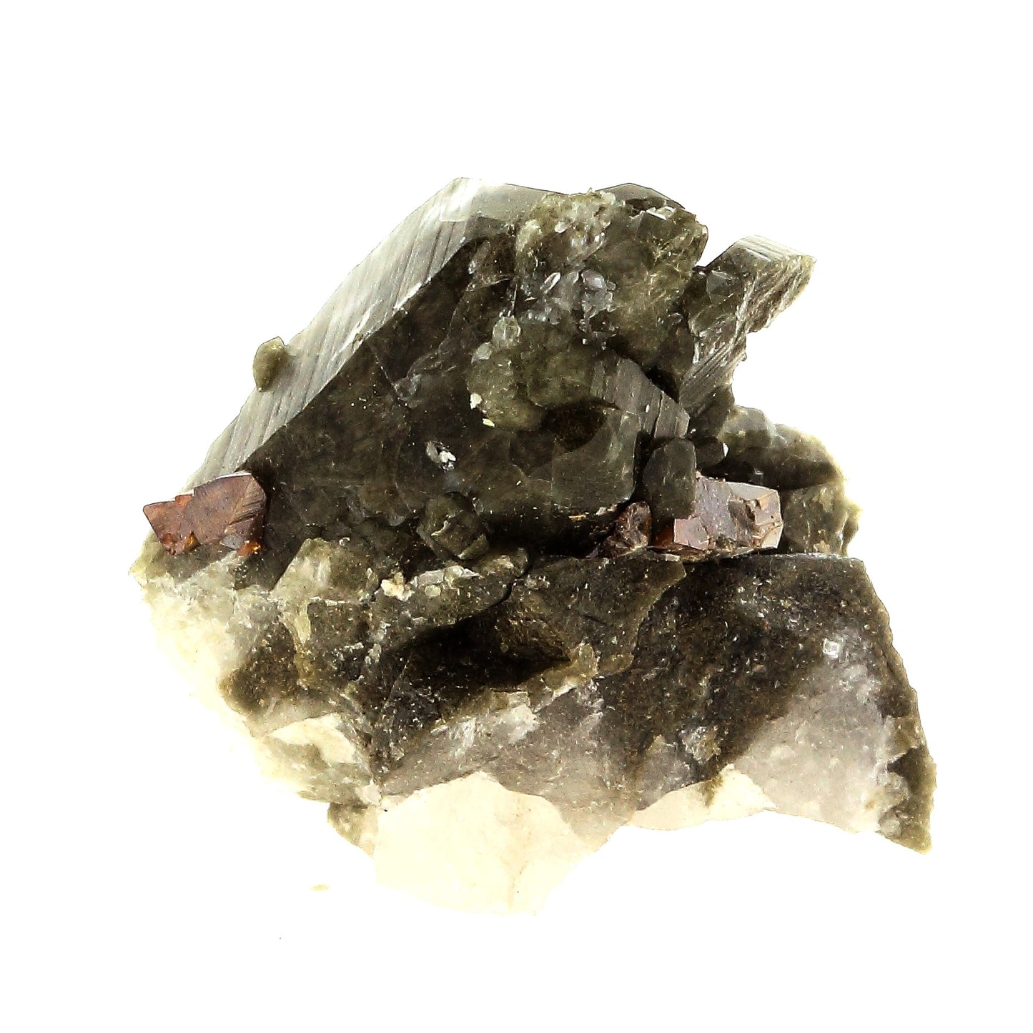Anatase + Quartz + Chlorite. 41.0 carats. Les Rousses, Vaujany, Isère, France