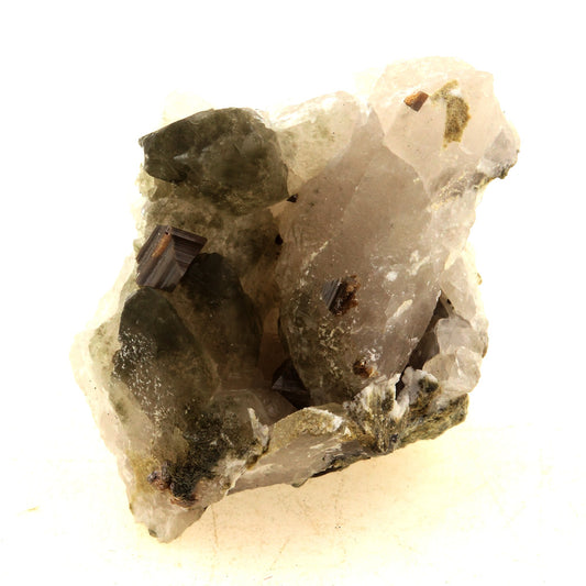 Anatase + Quartz + Chlorite. 52.0 carats. Les Rousses, Vaujany, Isère, France