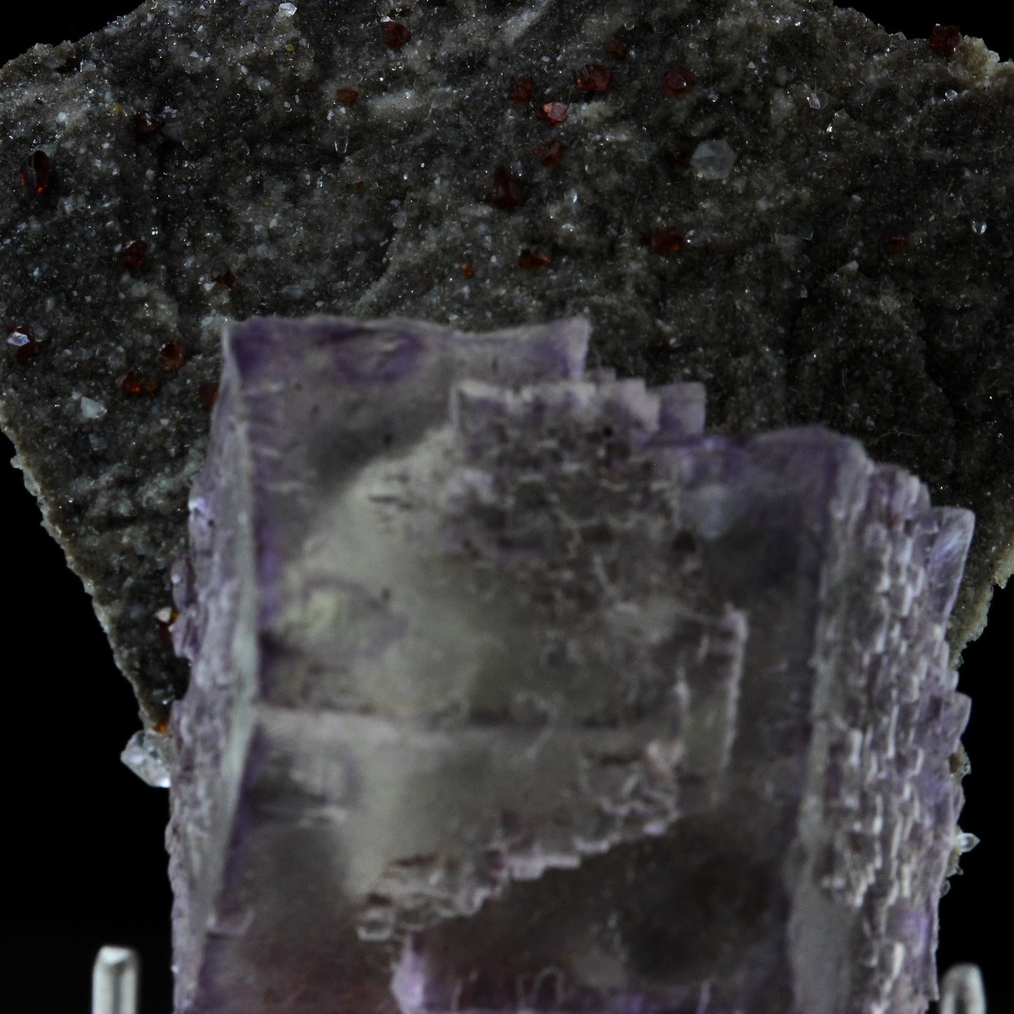 Fluorite + Sphalérite. 229.0 carats. Tri-State Mine, USA