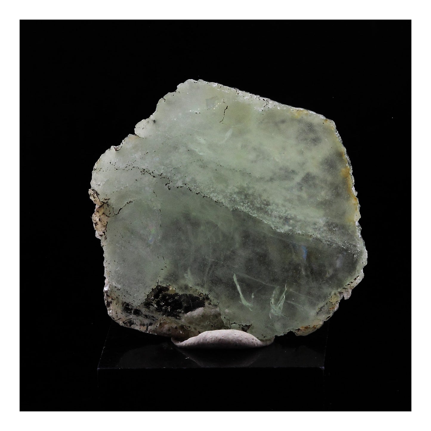 Béryl vert (tranche polie). 23.0 carats. Vangaindrano, Atsimo-Atsinanana, Madagascar