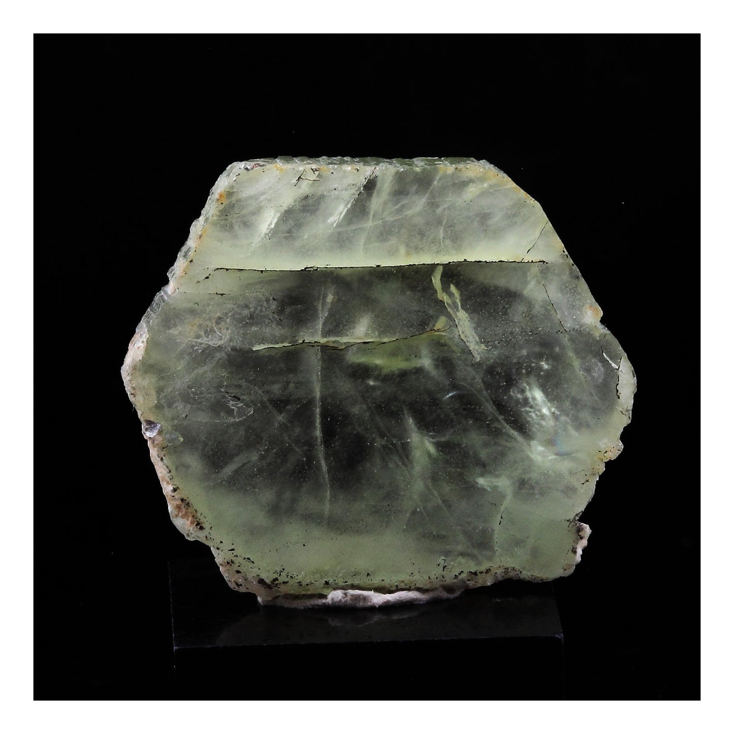 Béryl vert (tranche polie). 28.0 carats. Vangaindrano, Atsimo-Atsinanana, Madagascar