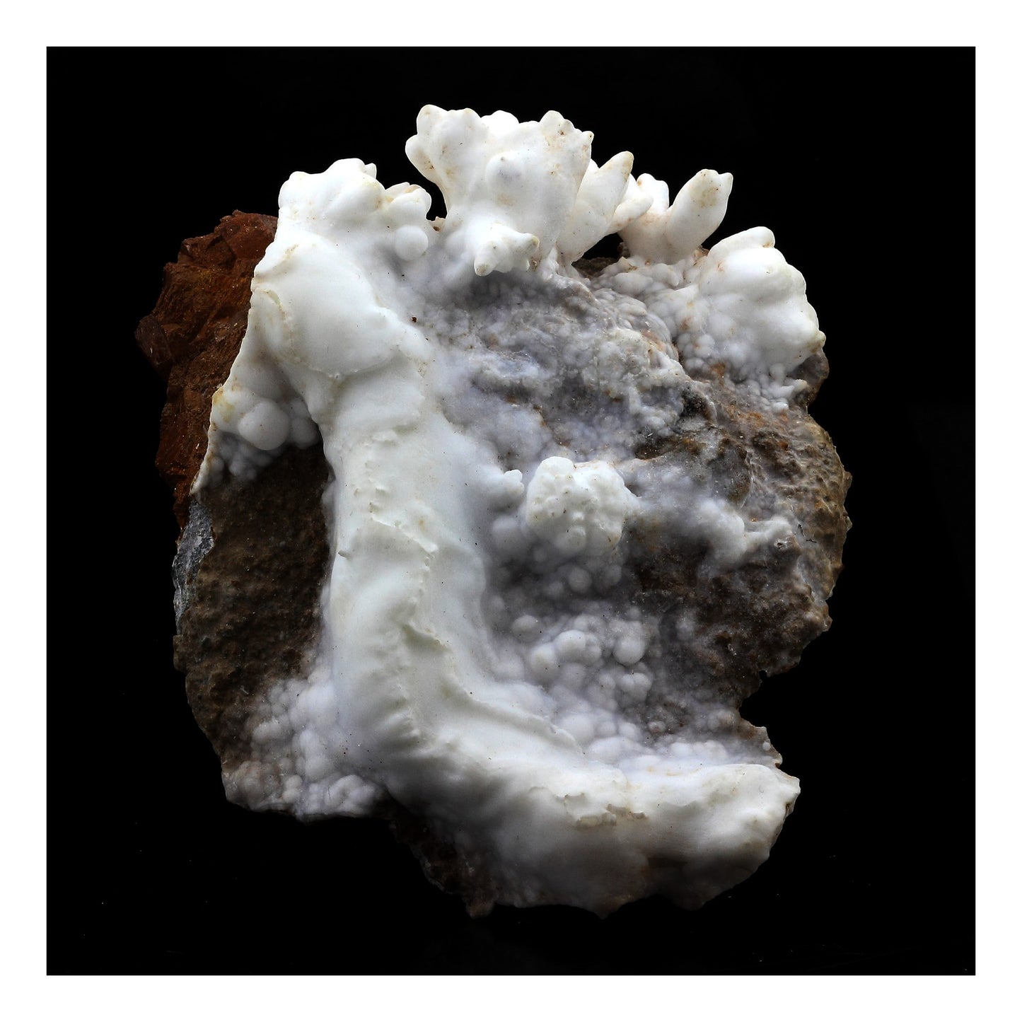 Aragonite coralloide + Siderite. 590.0 carats. Saint-Pierre-de-Mésage, Vizille, France