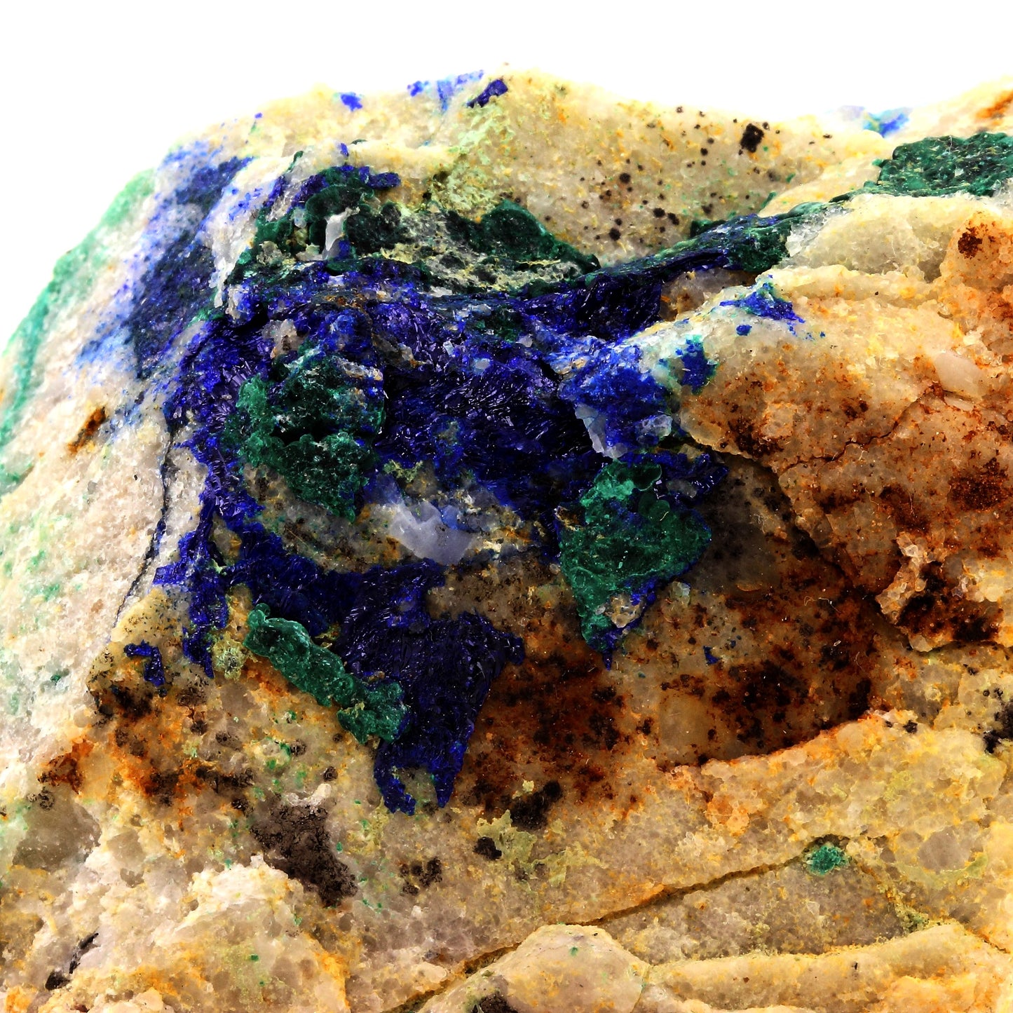 Azurite + Malachite. 1990.0 carats. Cap Garonne, Var, France