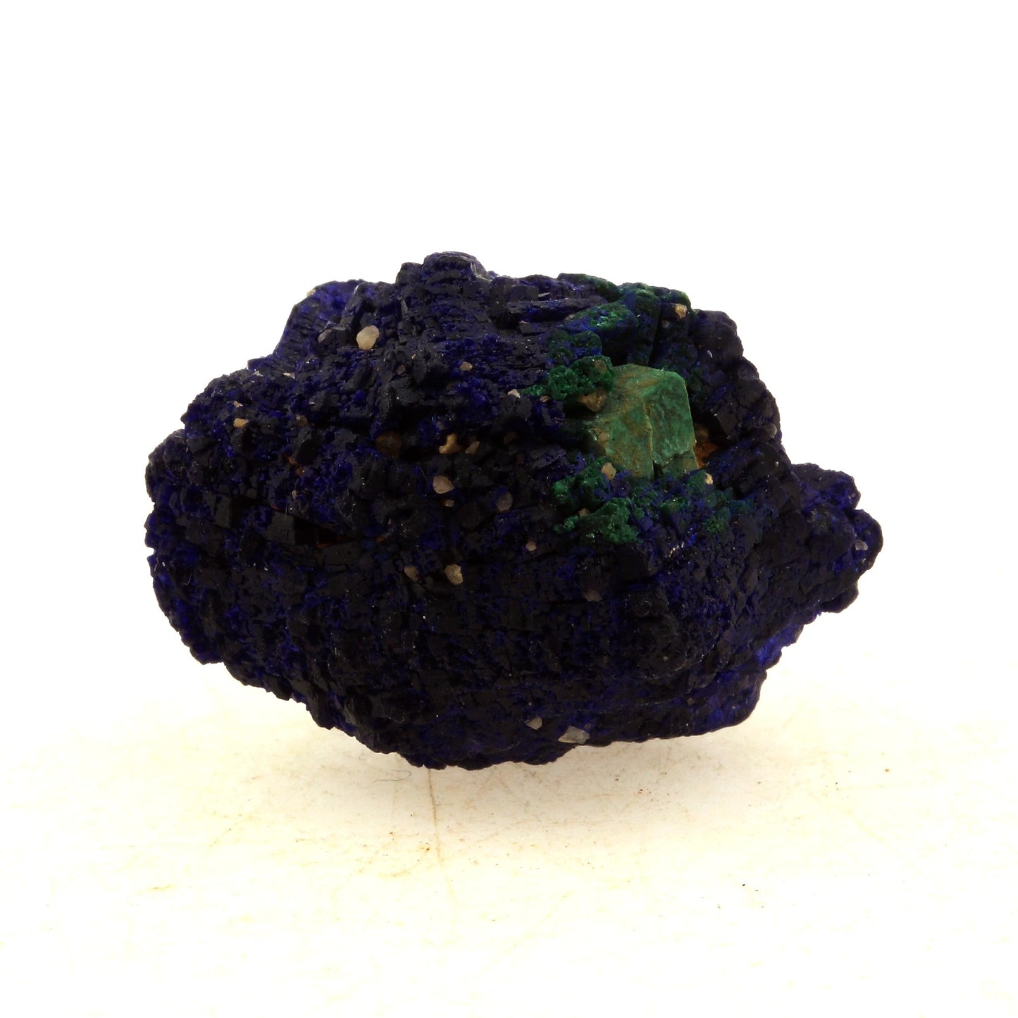 Chessylite (Azurite) + Cuprite. 66.0 carats. Chessy-les-Mines, France