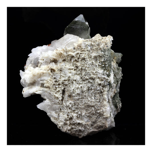 Quartz, Chlorite, Anatase, Adulaire, Pyrite en provenance du Col de La Madeleine, Massif de La Lauzière, Savoie, Auvergne-Rhône-Alpes, France