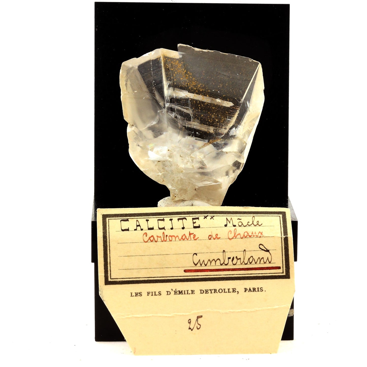 Calcite Macle. 135.0 carats. Bigrigg Mine, Cumbria, Royaume-Uni