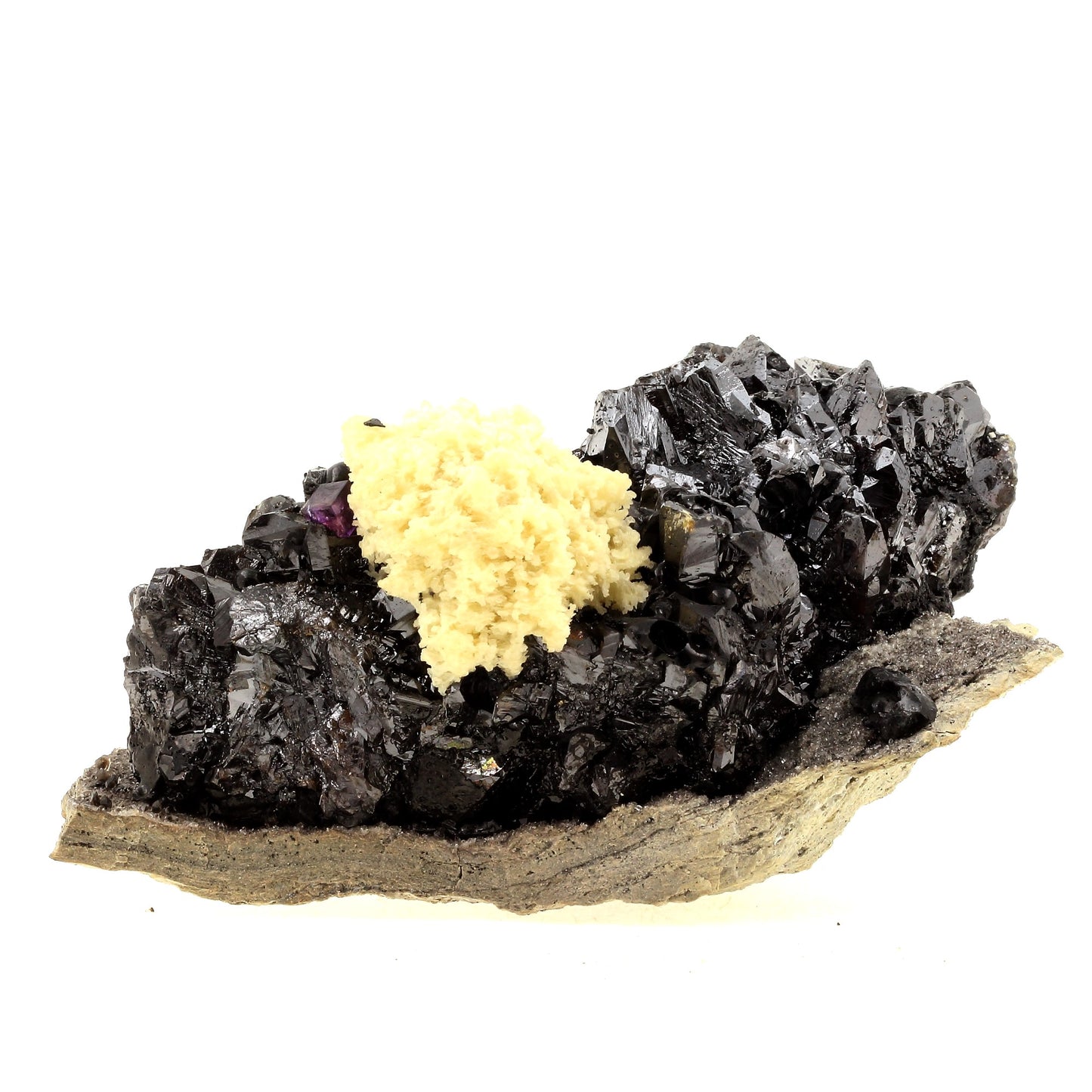 Calcite + Sphalerite + Fluorite. 4615.0 carats. Elmwood mine, Carthage, USA