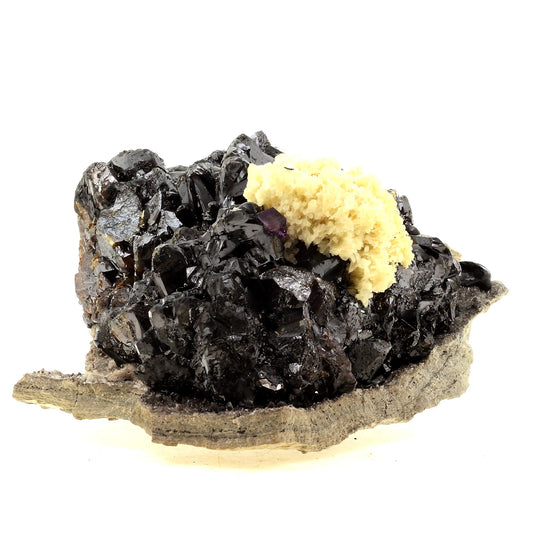 Calcite + Sphalerite + Fluorite. 4615.0 carats. Elmwood mine, Carthage, USA