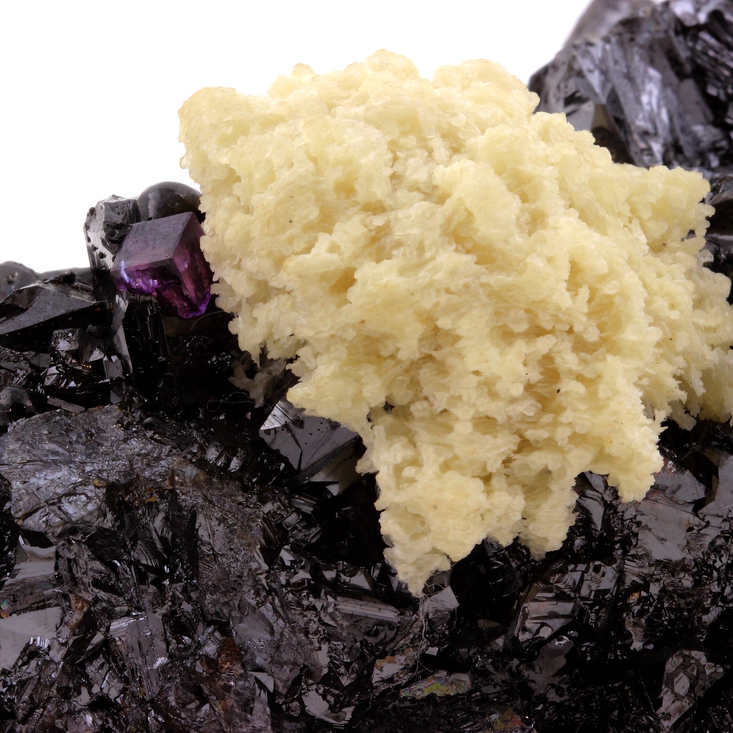Calcite + Sphalerite + Fluorite. 4615.0 carats. Elmwood mine, Carthage, USA