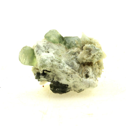 Prehnite + Calcite. 40.0 carats. La Combe de la Selle, Bourg d'Oisans, France