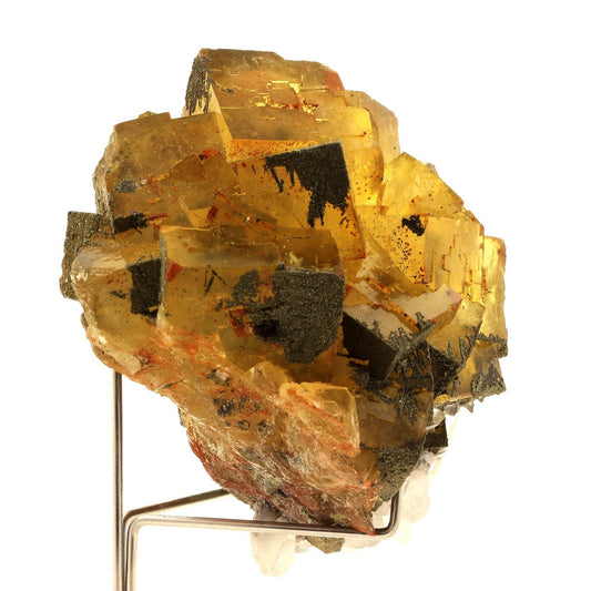 Fluorite, Calcite, Pyrite. 1374.5 carats. Villabona Mines, Asturias, Espagne