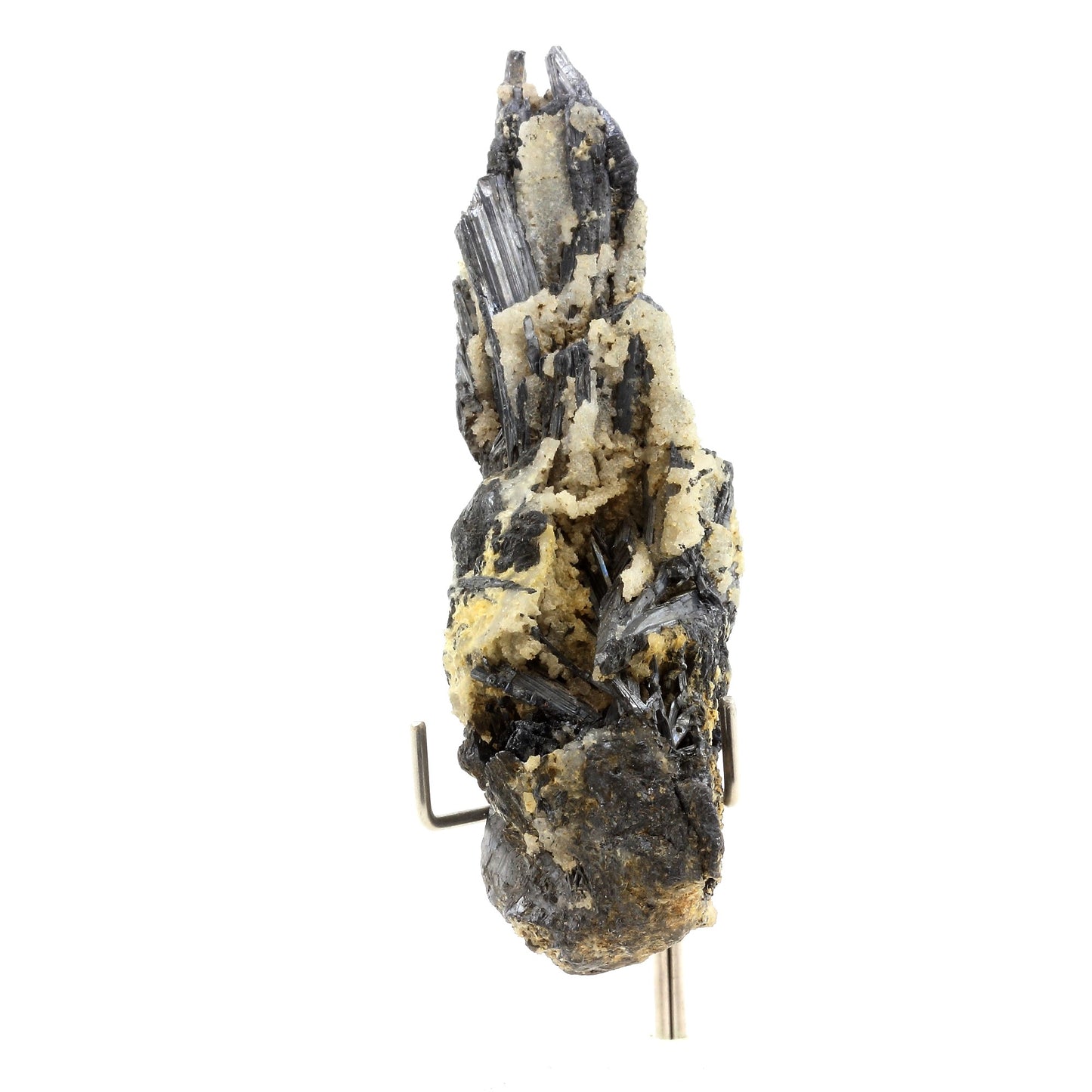 Stibnite + Quartz & Baryte. 465.5 carats. Maramures, Roumanie