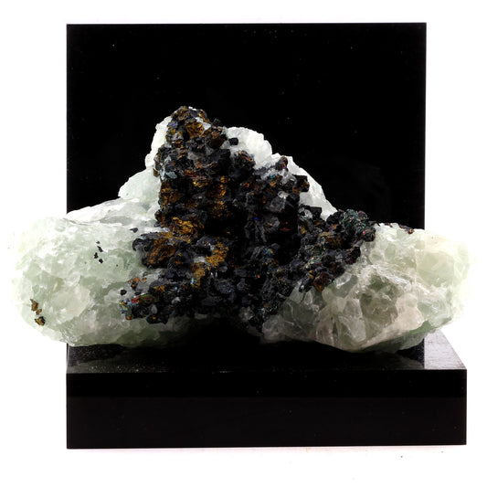 Chalcopyrite + Fluorite. 3136.00 carats. Le Burg Mine, Tarn, France