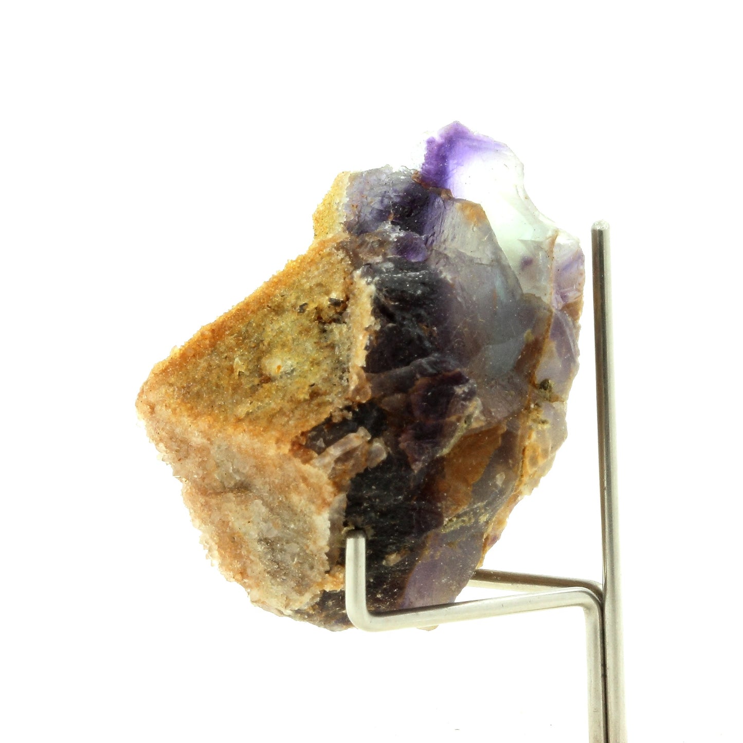 Fluorite + Quartz. 244.0 carats. Mine de Fonsante, Var, France