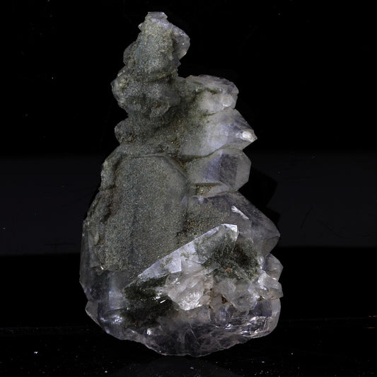 Quartz à Ame + Chlorite. 79.0 carats. Les Chapieux, Bourg-Saint-Maurice, France