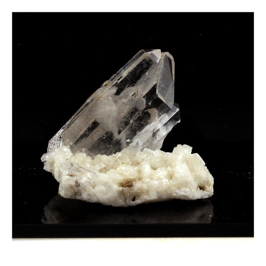 Quartz à âme (faden quartz) + Albite + Adulaire (1990) en provenance de Plan-du-Lac, Oisans, France