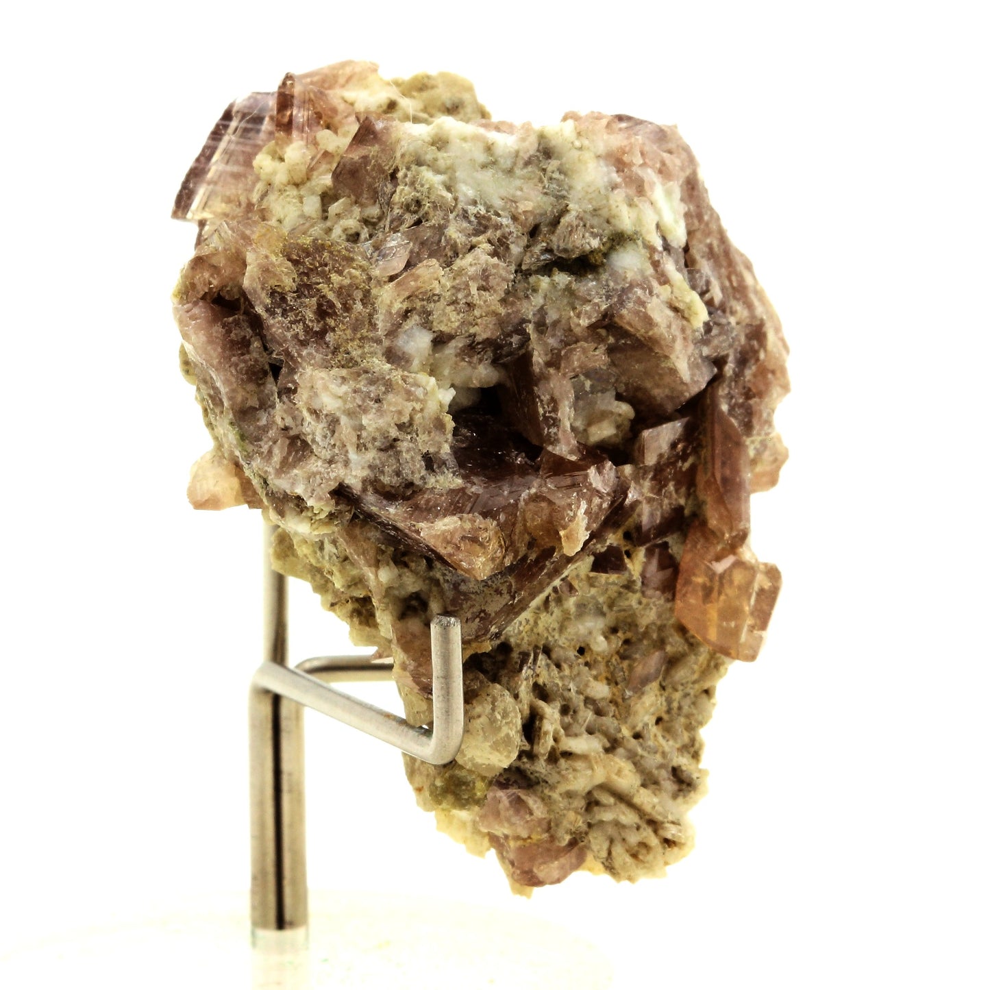Axinite + Prehnite. 154.0 carats. Chamrousse, Belledonne, Isère, France