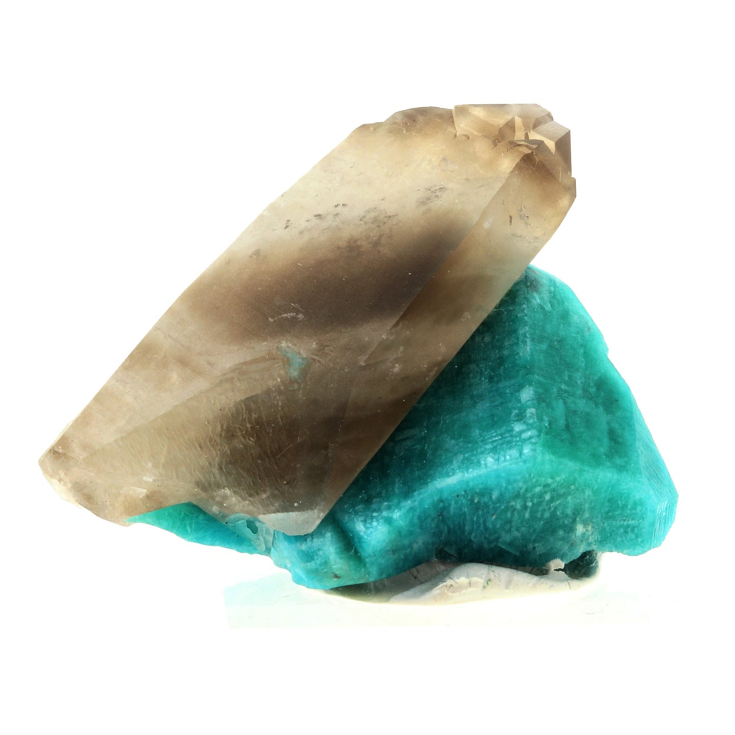 Amazonite + Quartz Fumé. 429.5 carats. En provenance de Smoky Hawk claim, Teller Co, Colorado, USA