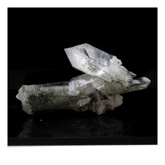 Quartz à âme (faden quartz) + Chlorite + Albite en provenance de Les Chapieux, France