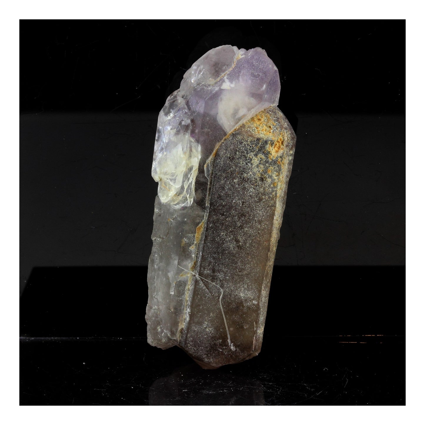 Quartz sceptre fumé Améthyste. 186.0 carats. Massif du Mont-Blanc, France