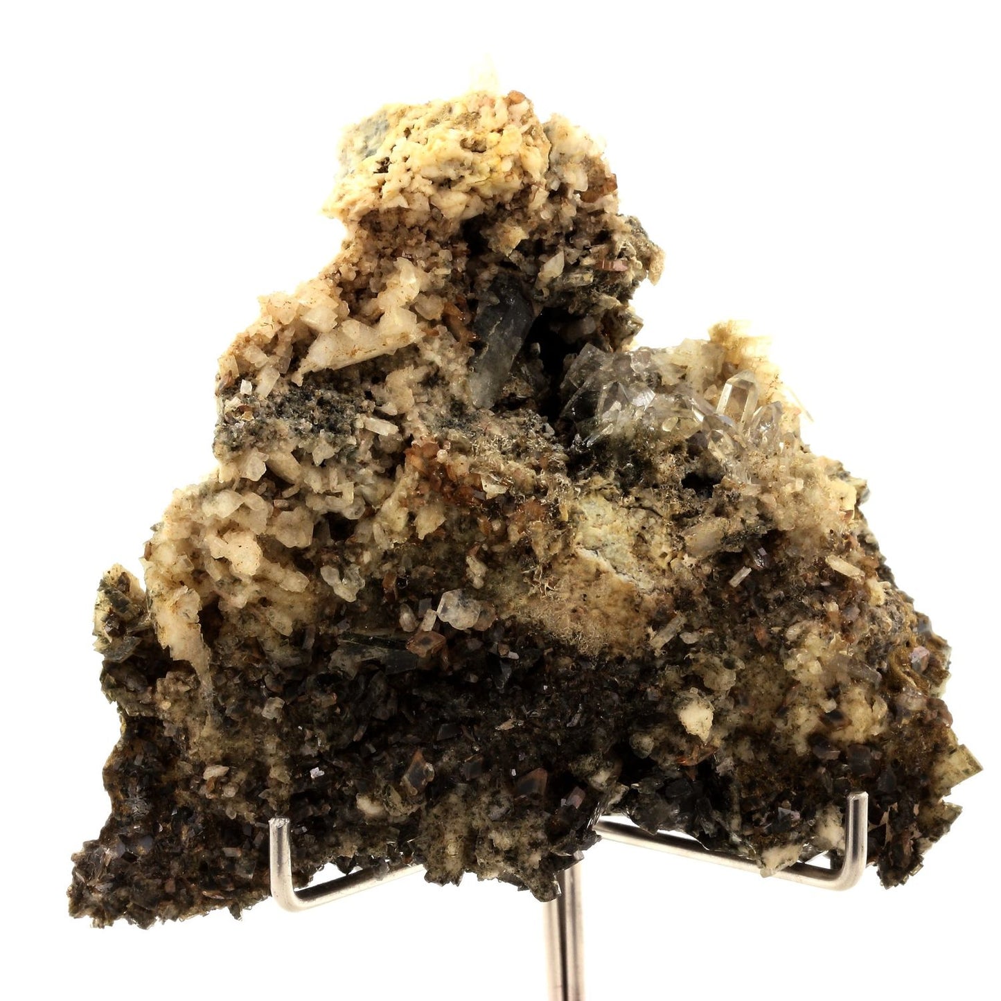 Sphène + Adulaire + Quartz mineral. 1517.0 carats. En provenance de Saint Christophe en Oisans, Isère, France