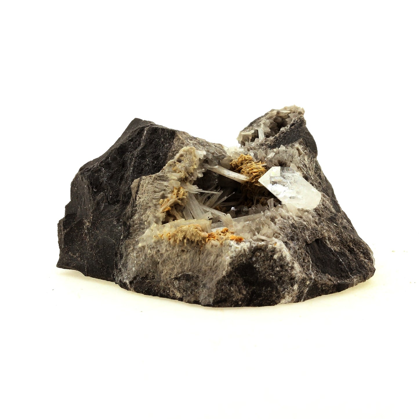 Septaria, Quartz "diamant", Strontianite, Calcite, Dolomite, Beauvoisin, Drôme, France