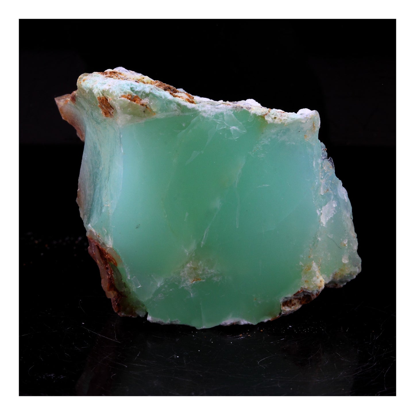 Chrysoprase en provenance de Lipecki Dol, Nikustak, Lipkovo, Macédoine du Nord