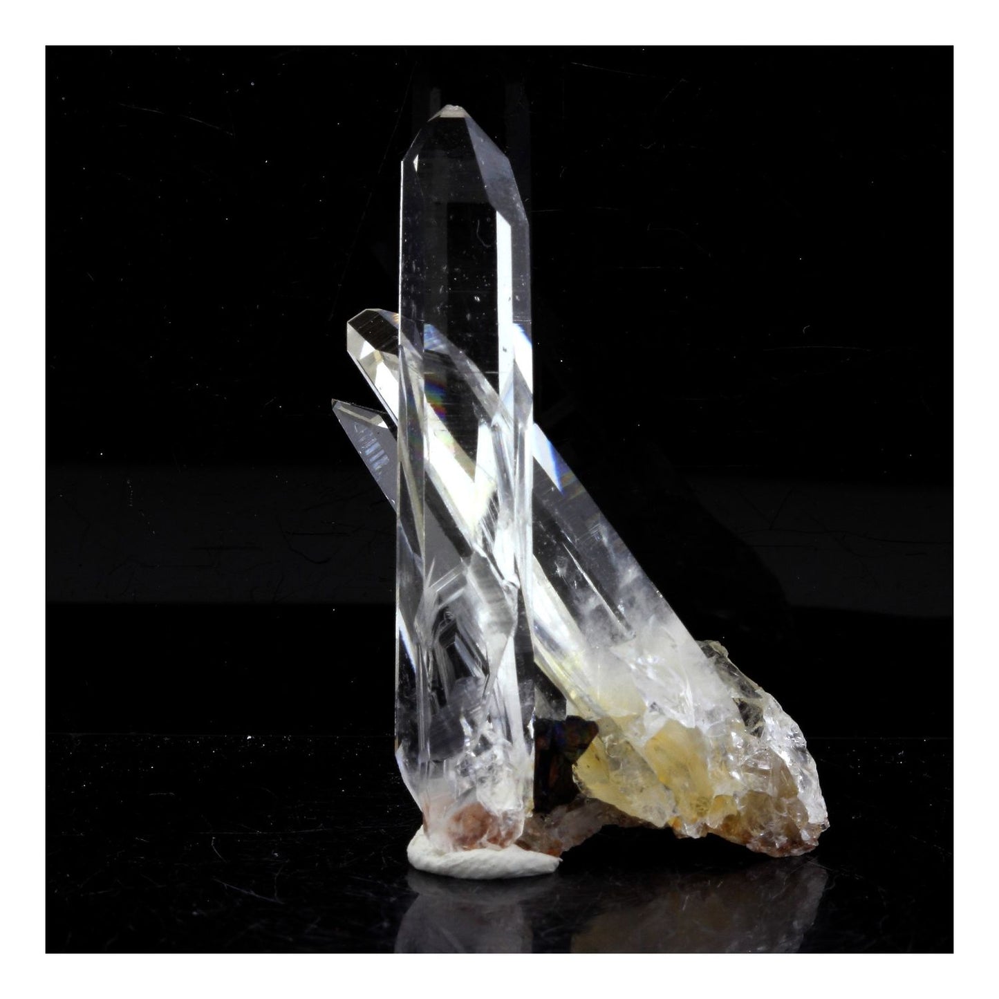 Quartz biterminé + Chalcopyrite. 58.0 carats. La Gardette Mine, Bourg d'Oisans, Isère, France