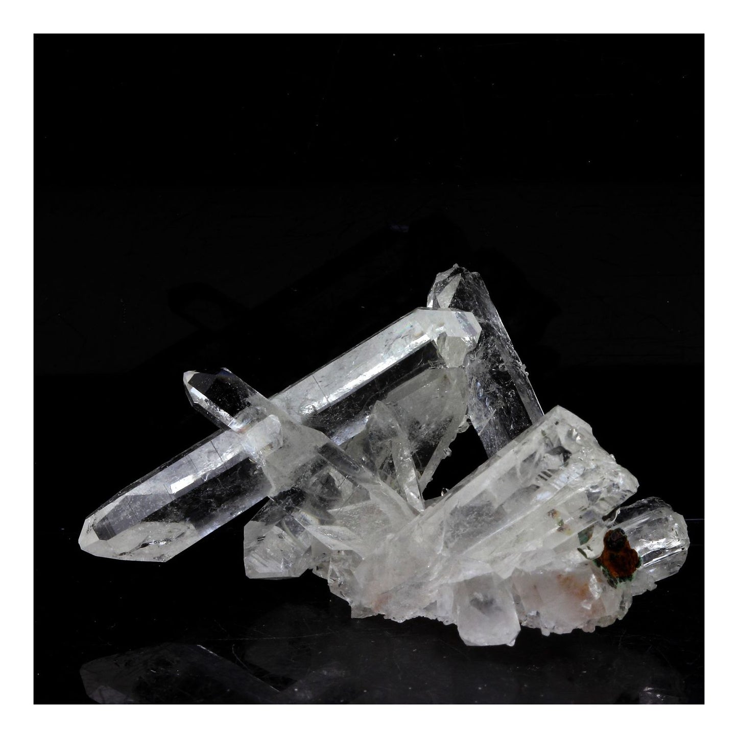 Quartz biterminé + Chalcopyrite. 41.0 carats. La Gardette Mine, Bourg d'Oisans, Isère, France