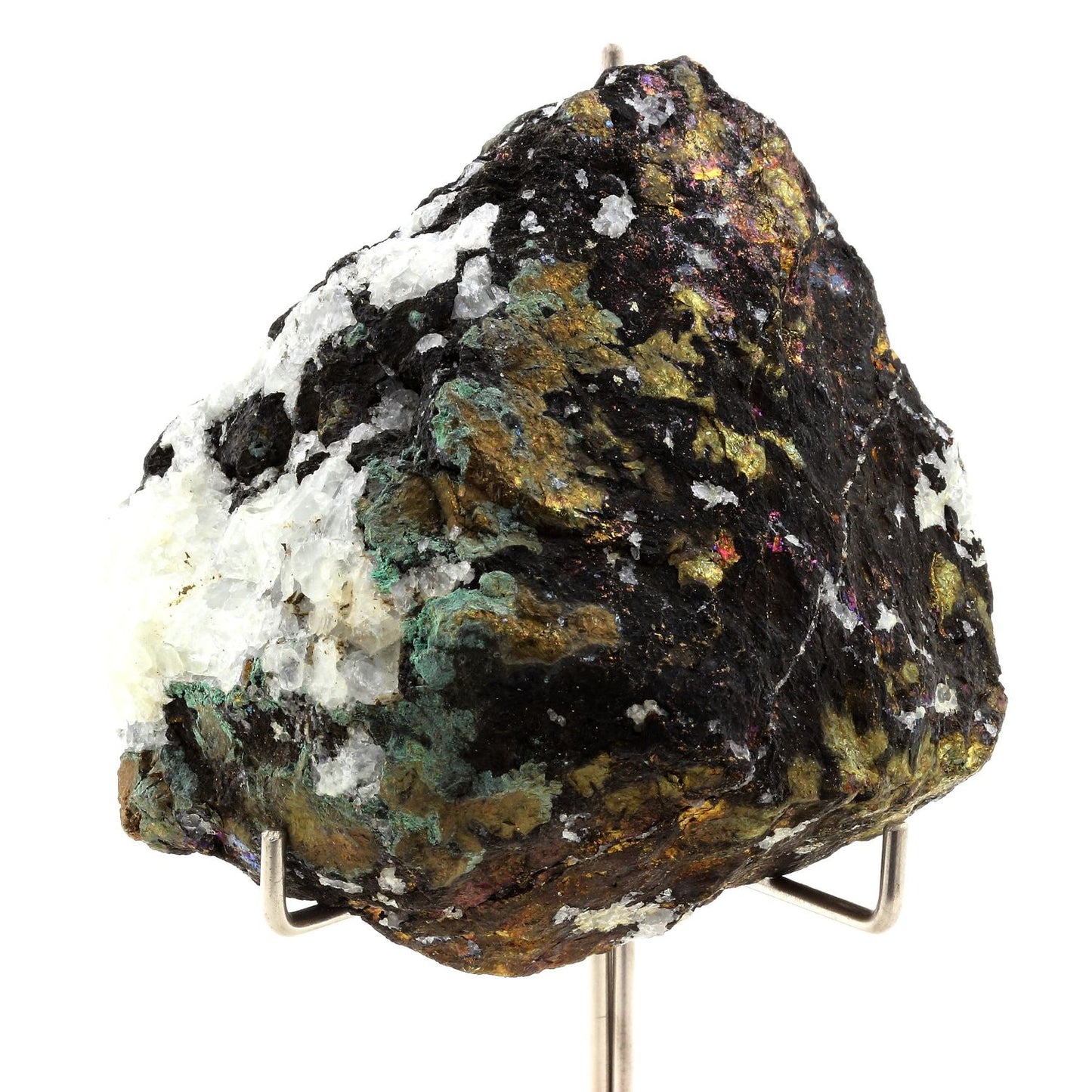 Chalcopyrite + Fluorite. 2940.0 carats. Mont-Roc Mine, Tarn, France