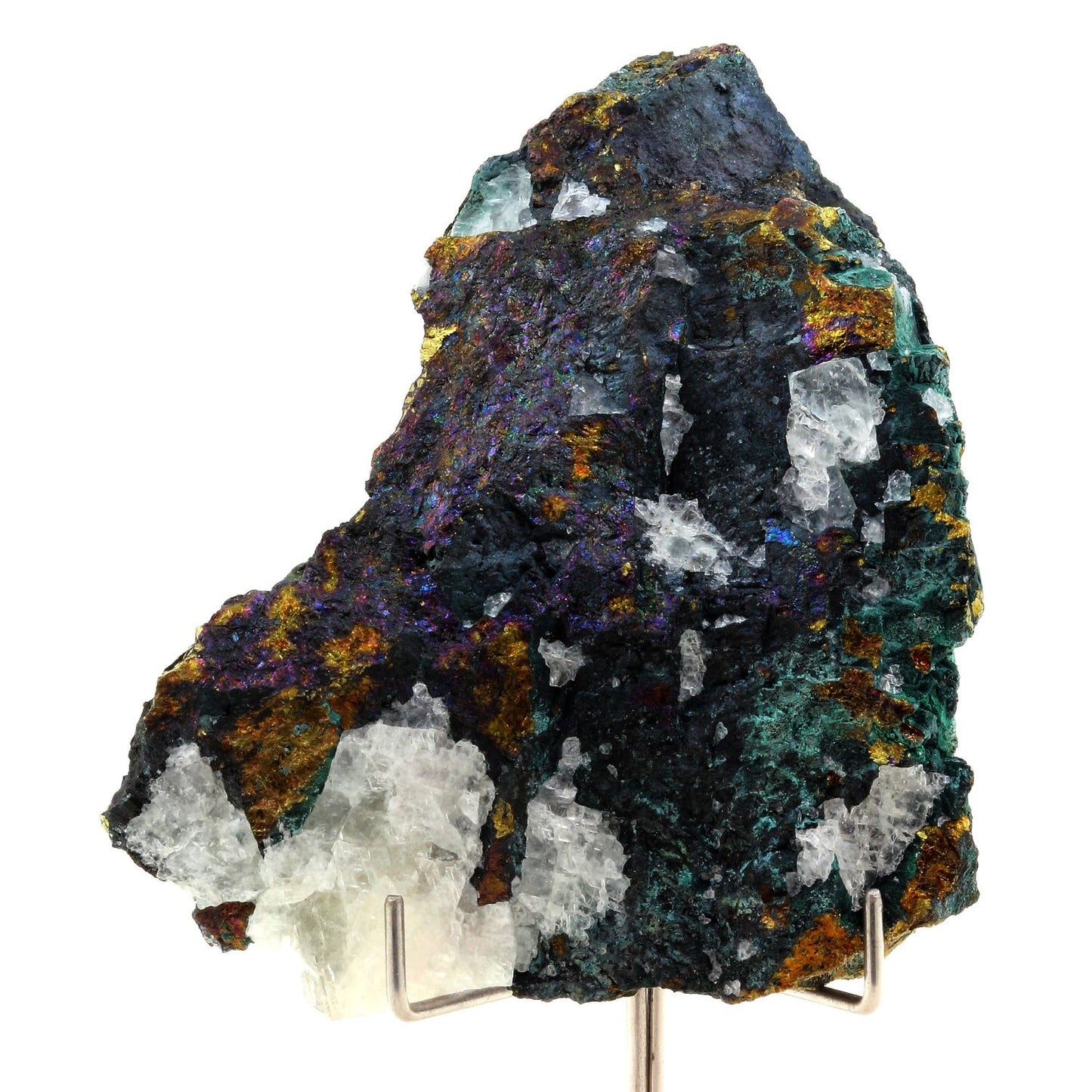 Chalcopyrite + Fluorite + Malachite. 1223.70 carats. Mont-Roc Mine, Tarn, France