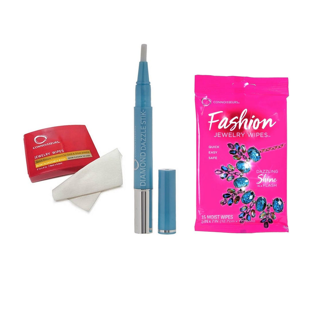 Connoisseurs Pack 15 Fashion Wipes + 25 Lingettes + Stick pour diamants