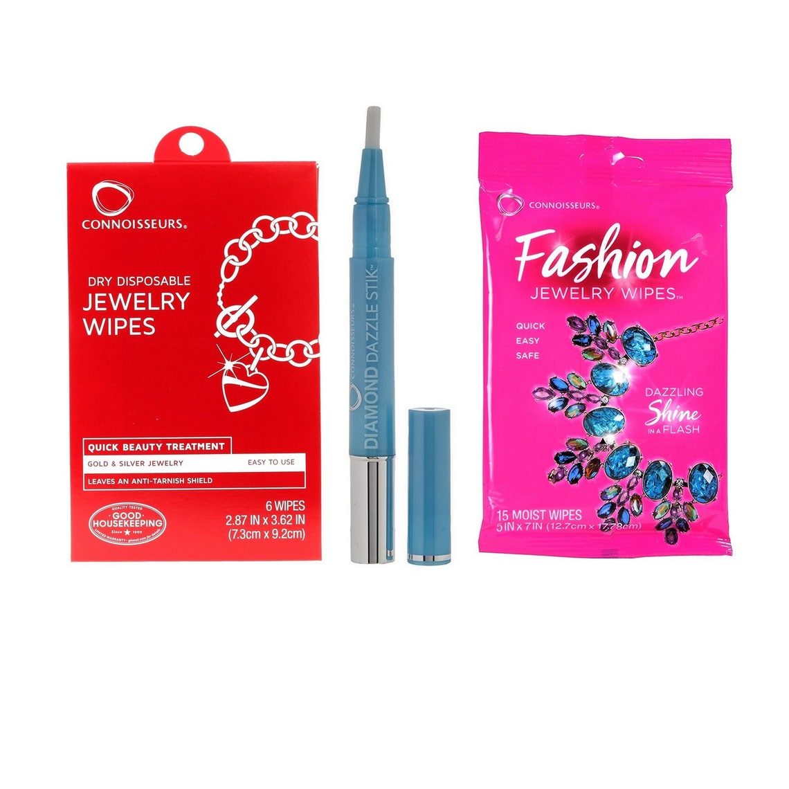 Connoisseurs Pack 15 Fashion Wipes + 6 Lingettes + Stick pour diamants