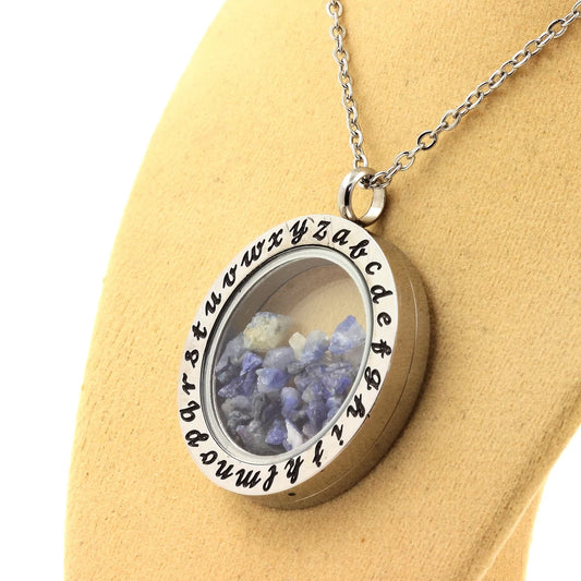 Collier Benitoite brut modèle Alphabet