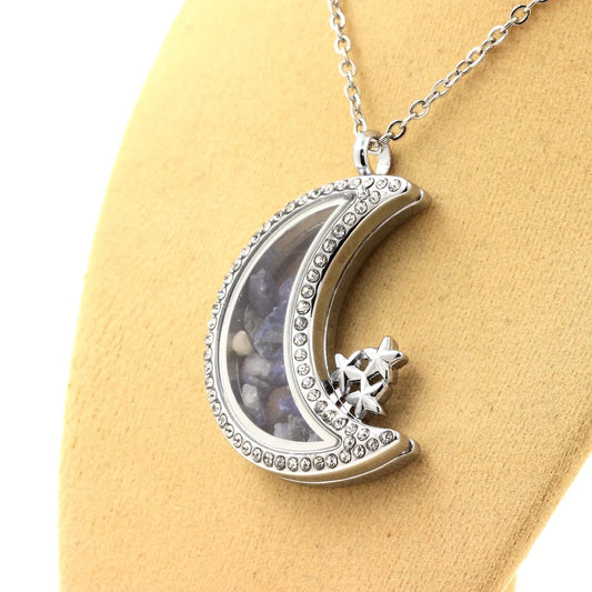 Collier Benitoite brut modèle Lune