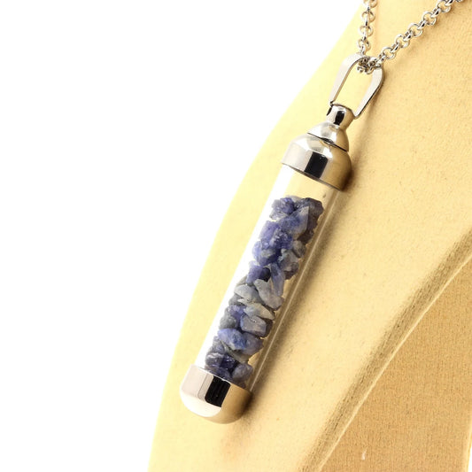 Collier Benitoite brut modèle tube 50 mm