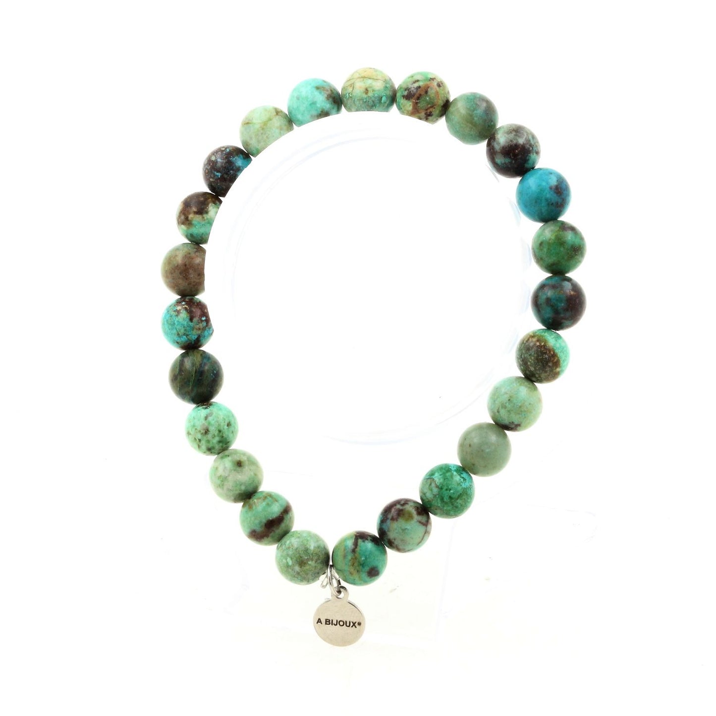 Chrysocolle de Namibie. Bracelet en Perles naturelles