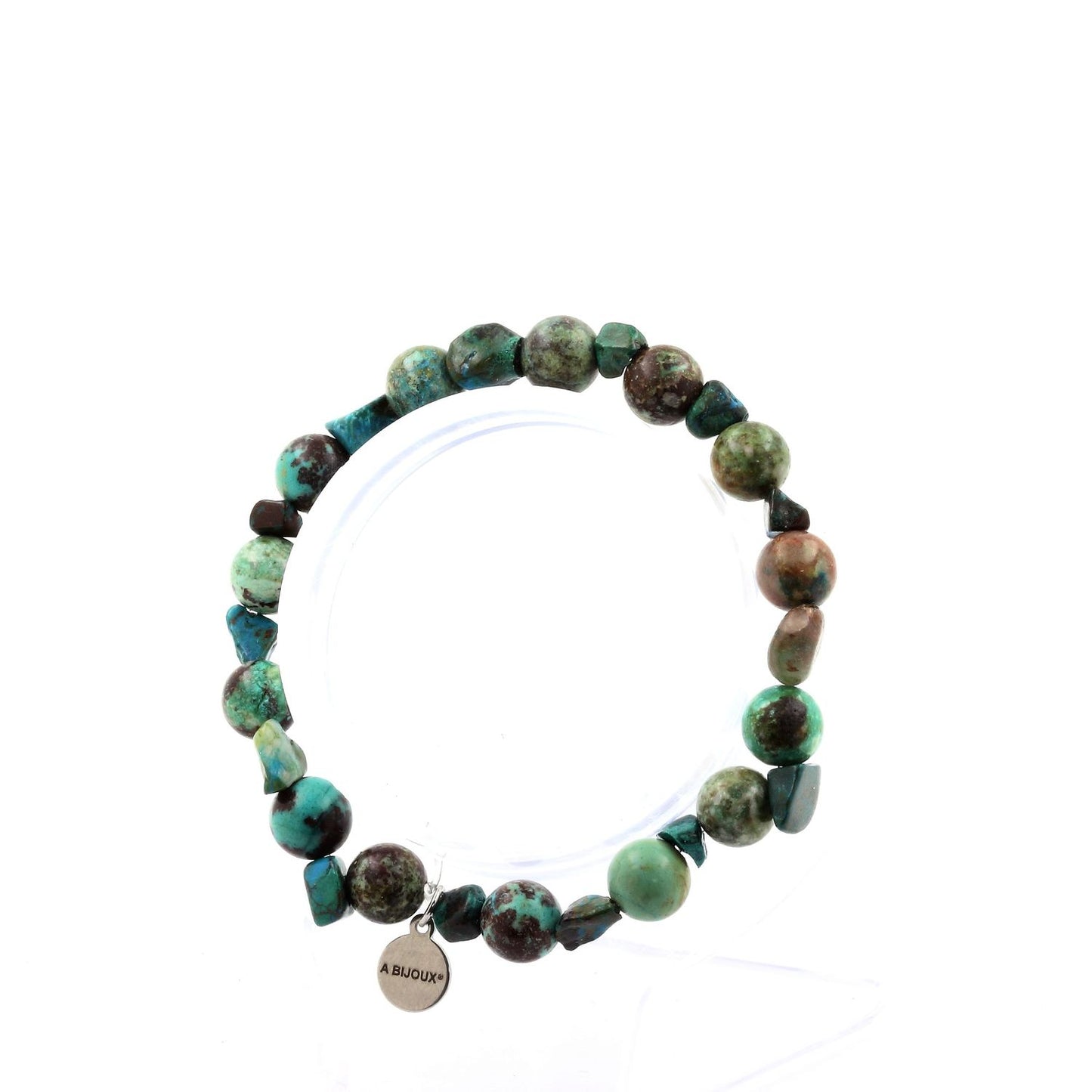 Chrysocolle des USA + Perles Chrysocolle de Namibie. Bracelet Perles naturelles