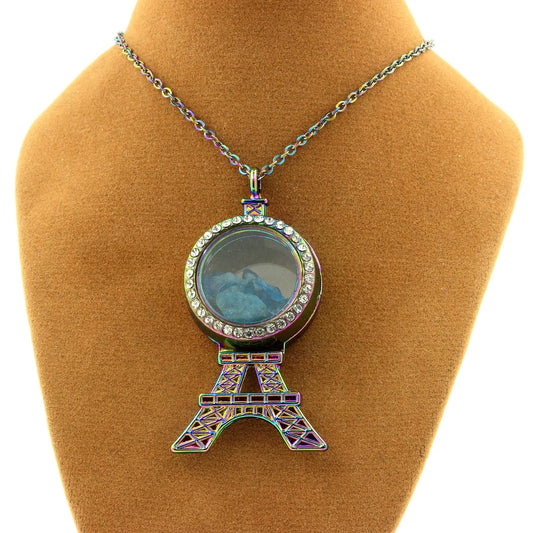Collier Apatite bleu neon modèle France