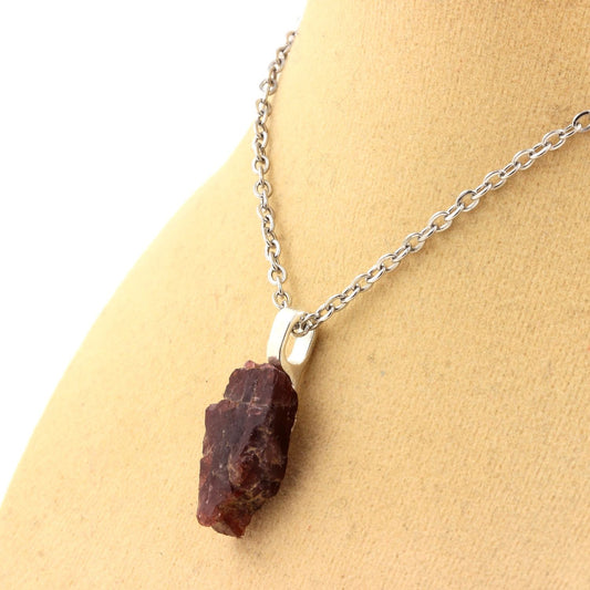 Collier Grenat Rhodolite brut