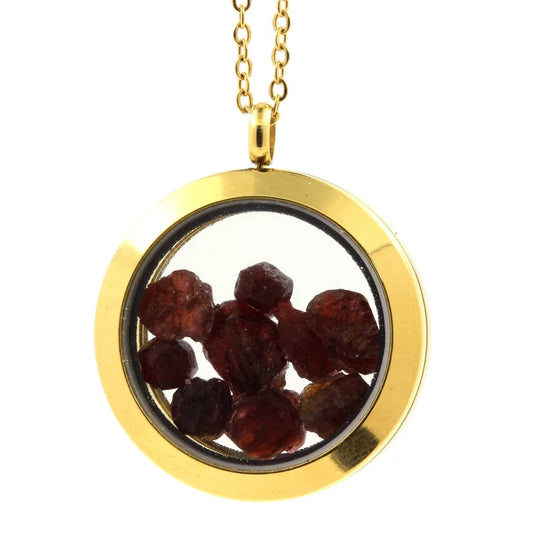 Collier Grenat Modèle Médaillon