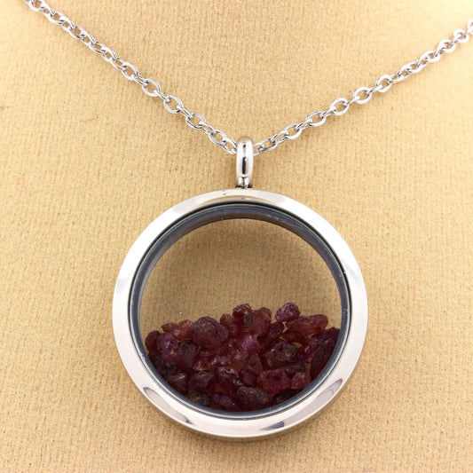Collier Rubis Modèle Médaillon