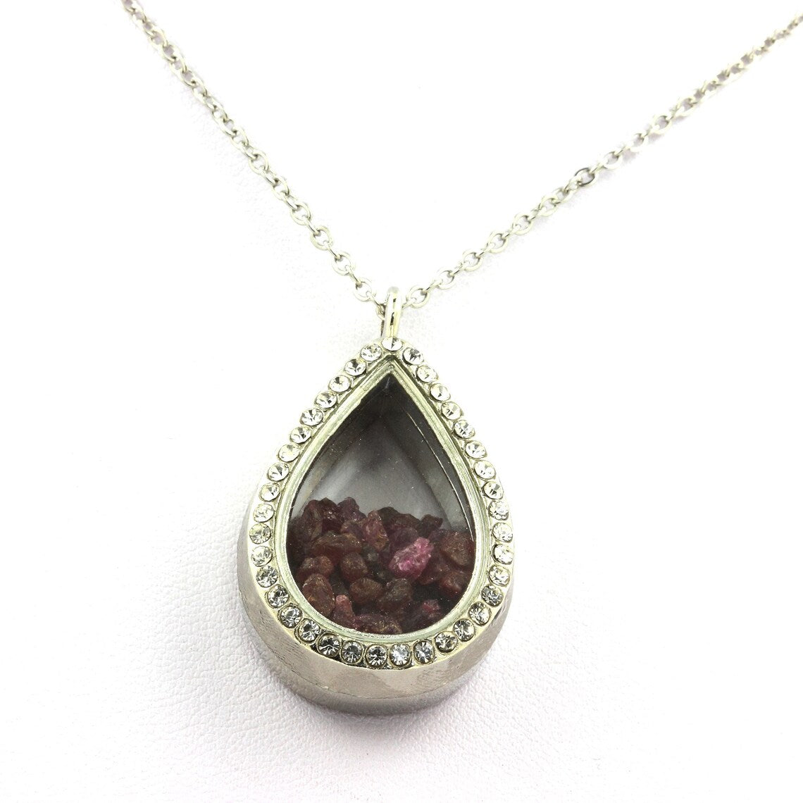 Collier Rubis naturels modèle goutte