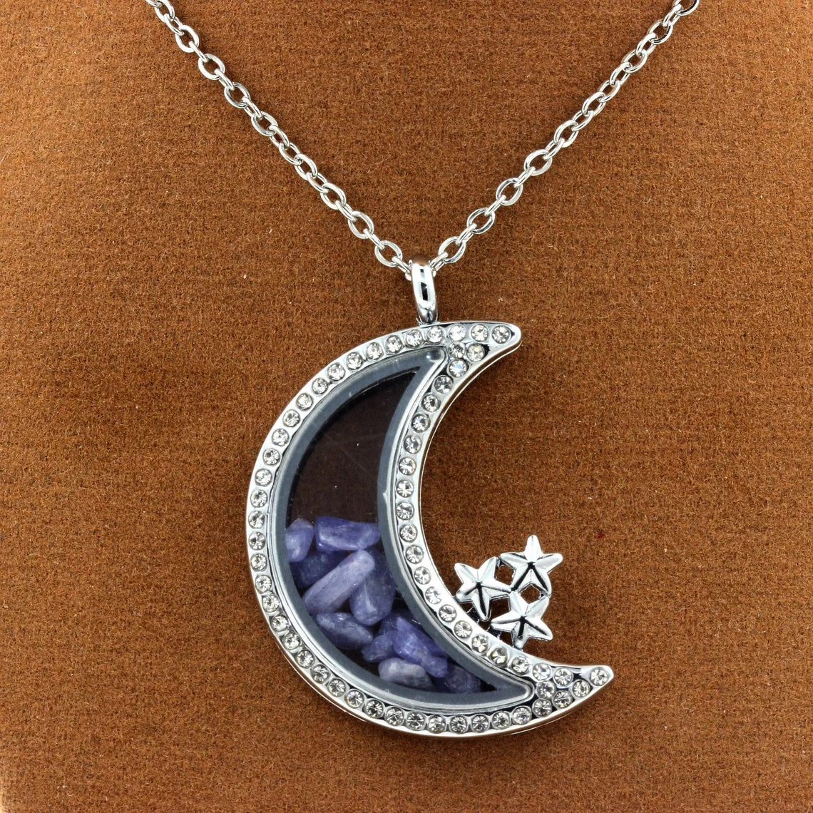 Collier Tanzanite brut modèle Lune