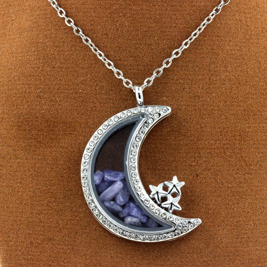 Collier Tanzanite brut modèle Lune