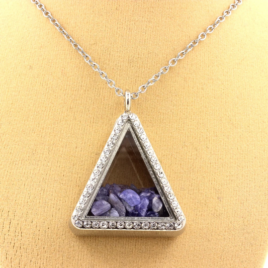 Collier Tanzanite brut modèle triangle