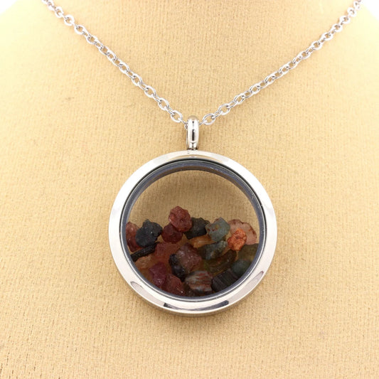 Collier Tourmaline multicolore modèle Médaillon
